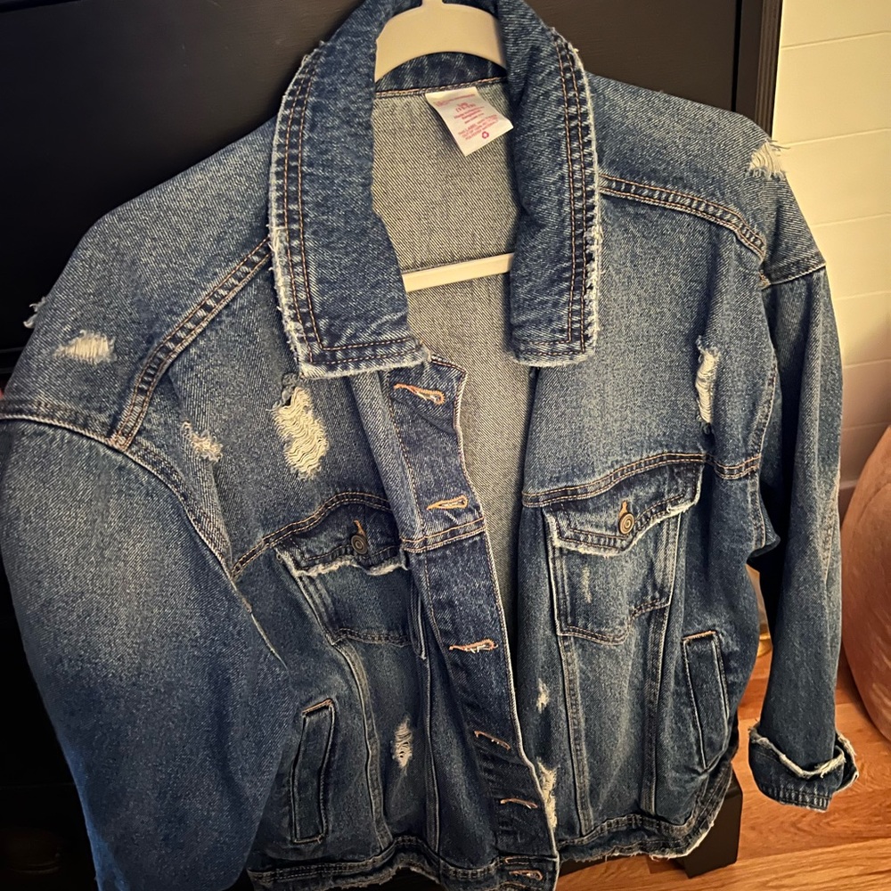 Forever 21 Distressed Denim Jacket